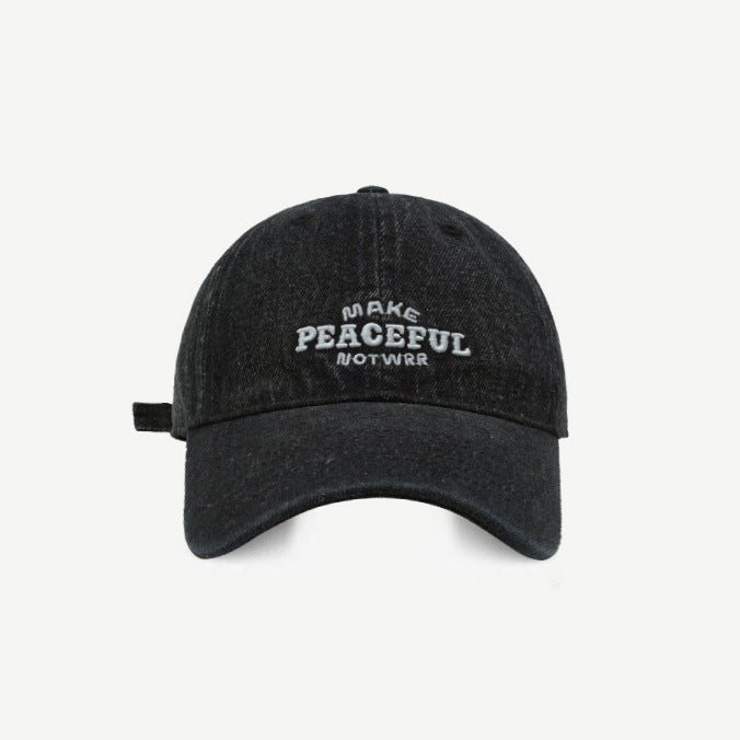Women's Distressed Denim Embroidered Cap Kalsten