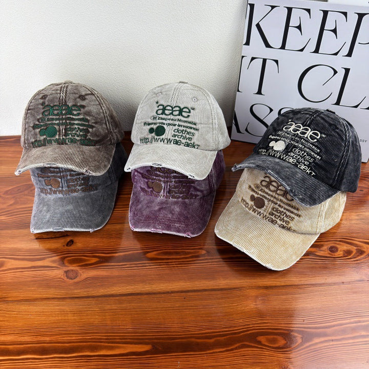 Women's Distressed Corduroy Baseball Cap Kalsten