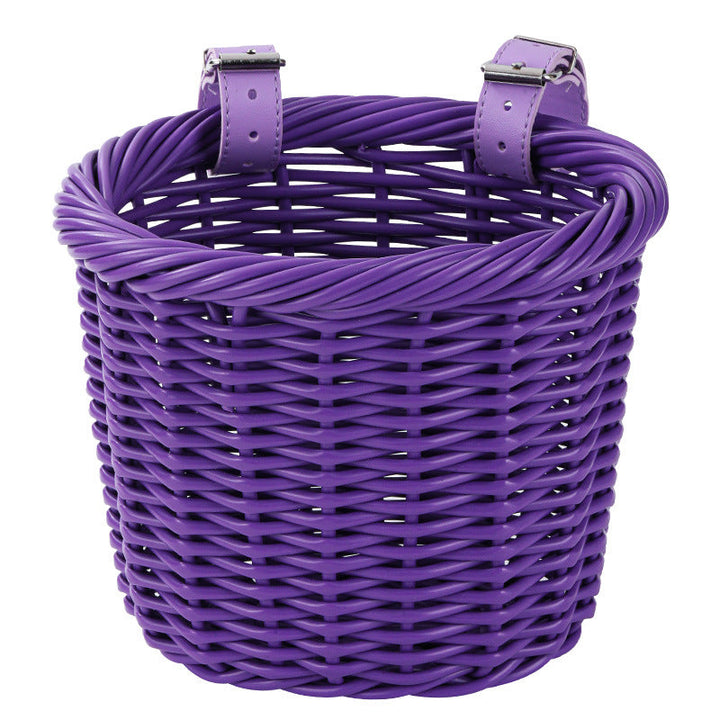 Unisex storage basket with elegant leather handles Kalsten