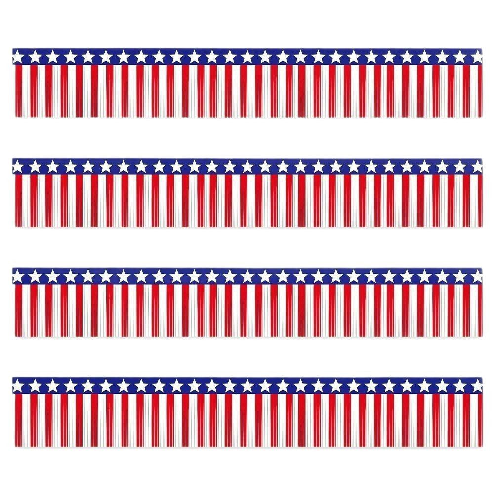 Unisex decorative table fringe set with star border and long fringes for party and event decoration Kalsten