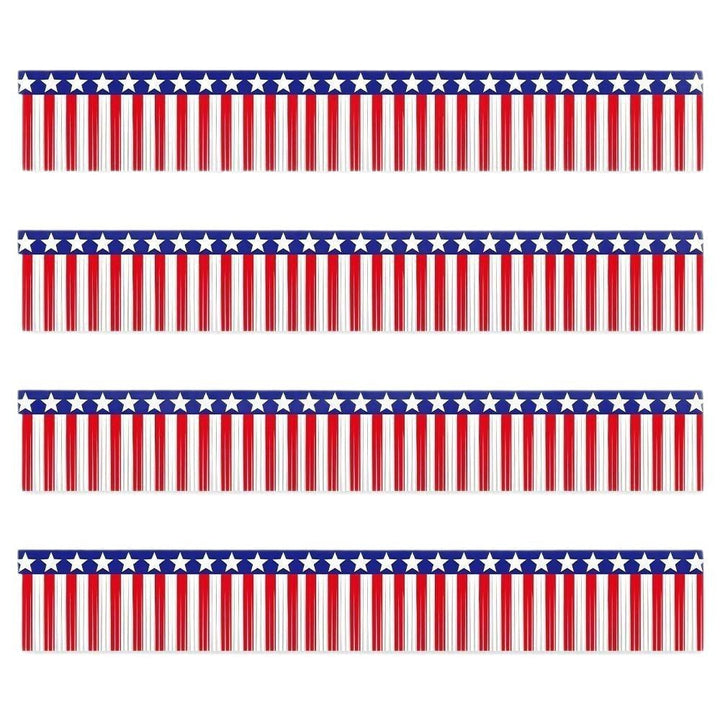 Unisex decorative table fringe set with star border and long fringes for party and event decoration Kalsten