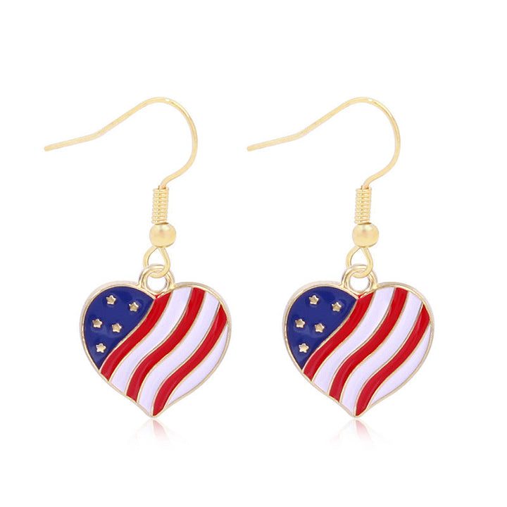 Women's long multi-layer star drop earrings with crystal embellishments and rhodium-plated alloy Kalsten