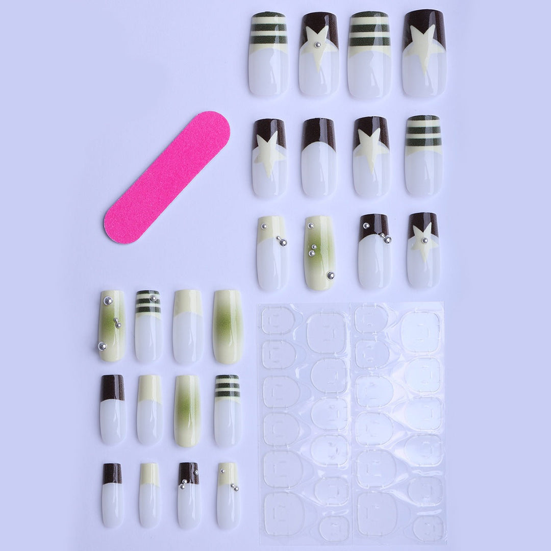 Elegant Artificial Nails with Decoration Kalsten