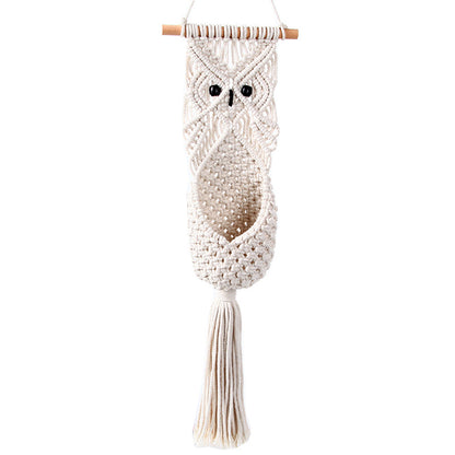 Macrame Owl Hanging Planter Acalora