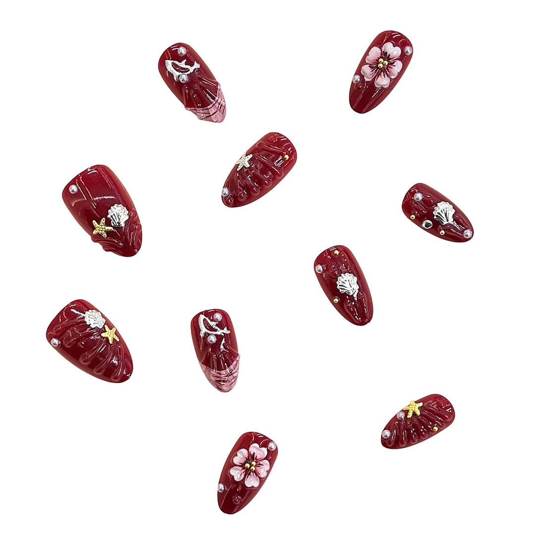 Artistic Floral Design Press-On Nail Set Kalsten 1787225330