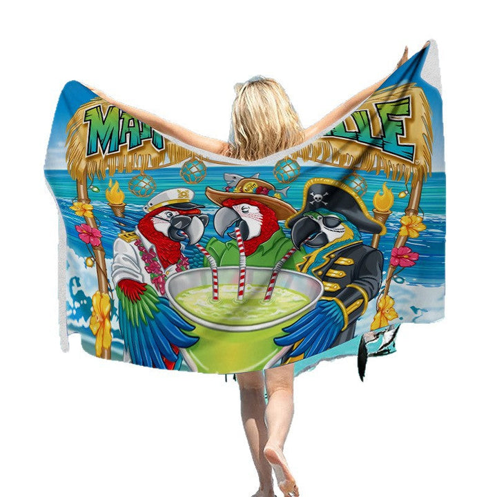 Beach towel with vibrant tropical motif Kalsten