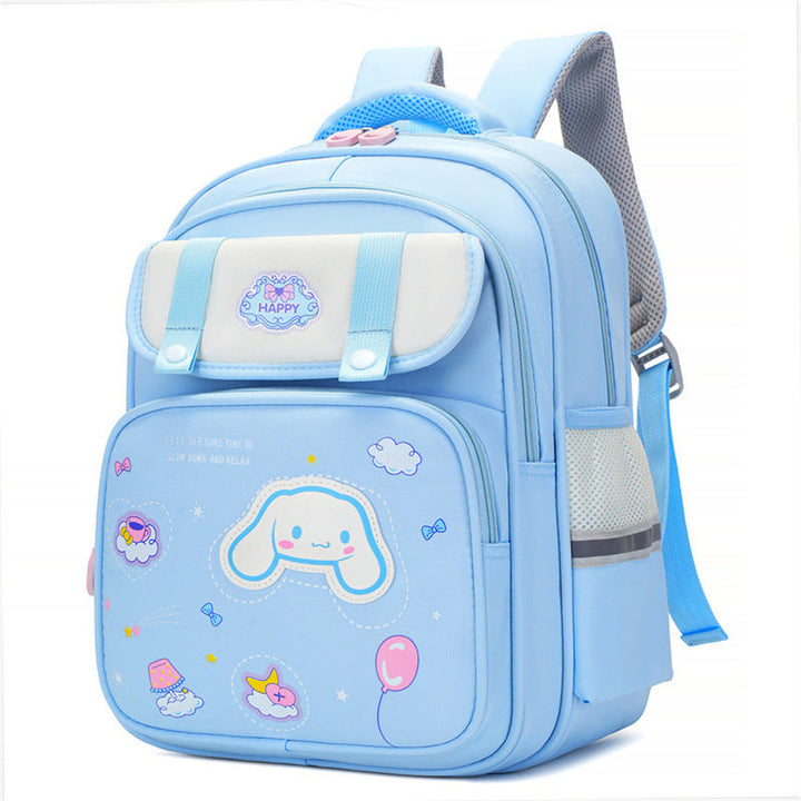 Cartoon-Themed Multi-Compartment School Backpack