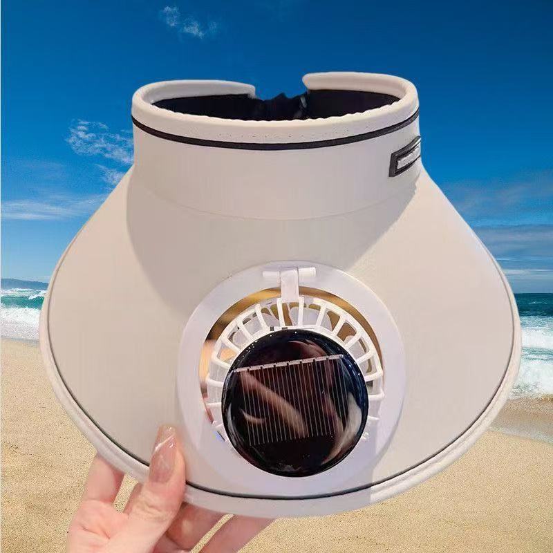 Sport Sun Visor with detachable front fan, adjustable headband and reflective piping Kalsten