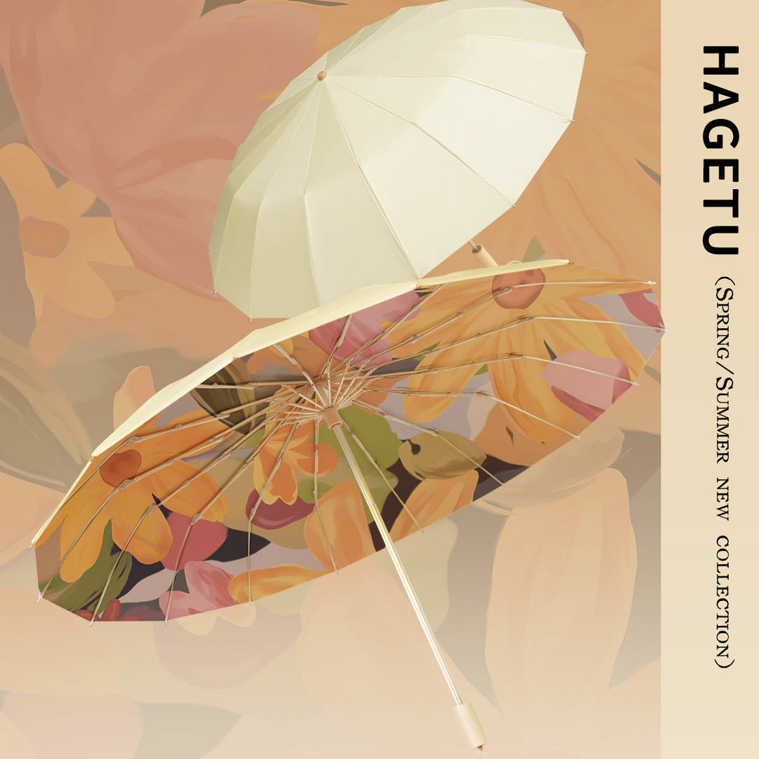 Ladies Folding Umbrella with Playful Animal Design Kalsten