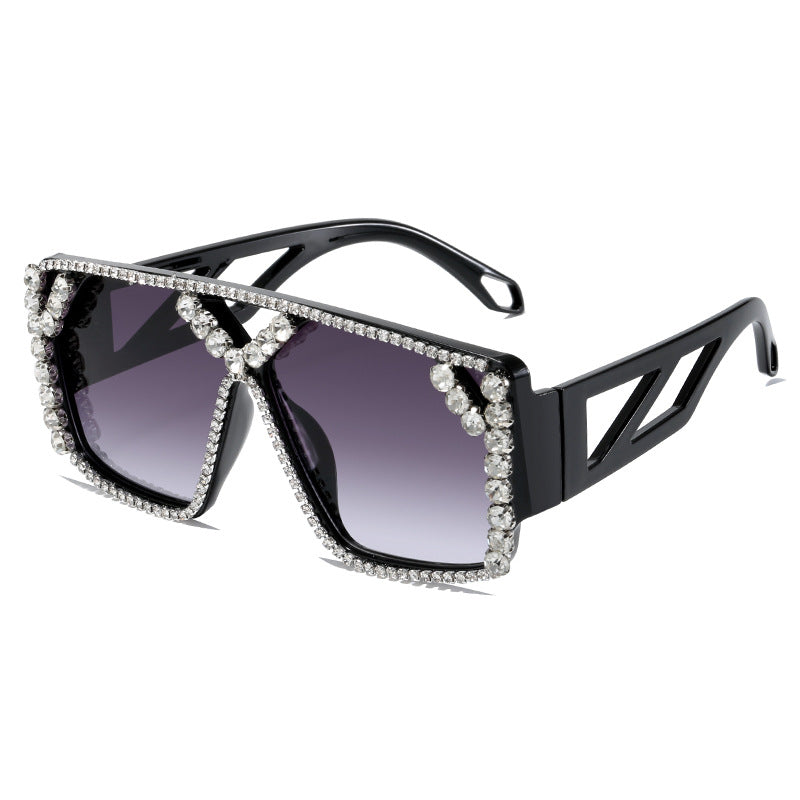 Women's Glamorous Oversized Sunglasses with Sparkling Frame and UV Protection Kalsten