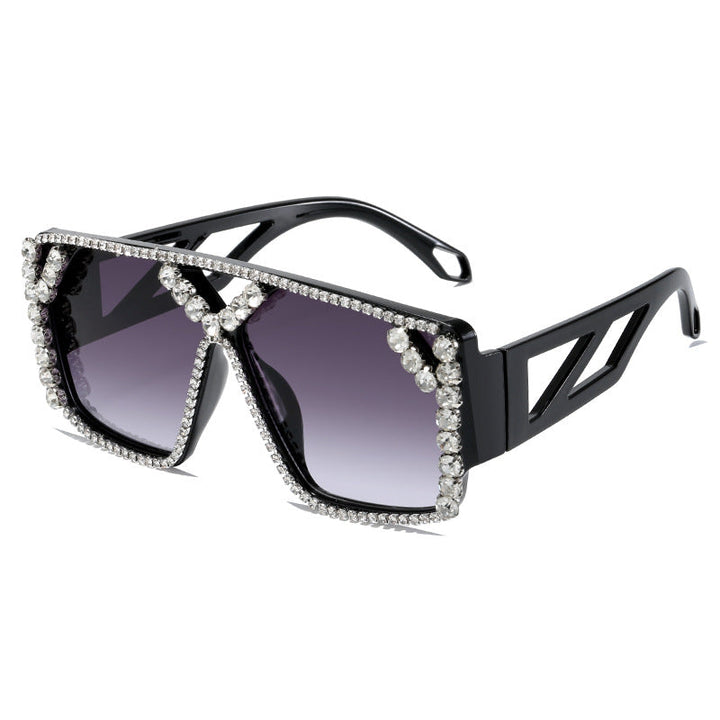 Women's Glamorous Oversized Sunglasses with Sparkling Frame and UV Protection Kalsten