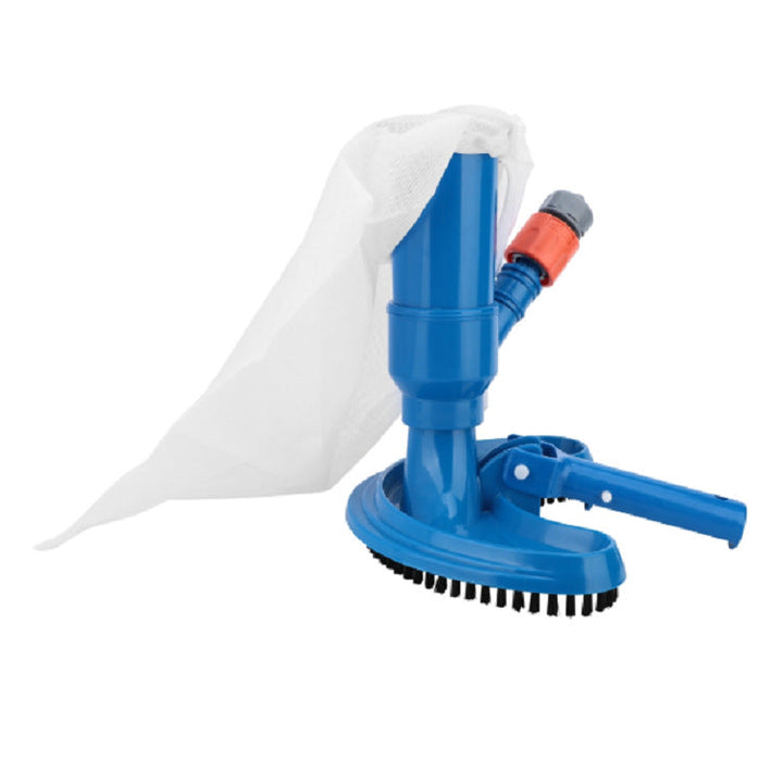 Telescopic pool vacuum head with heavy duty scrubbing bristles and fine mesh debris collection bag Kalsten