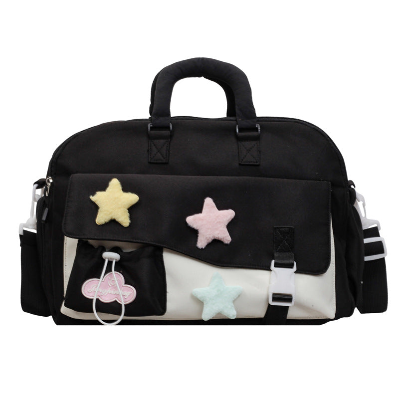 Fashionable Tote Bag With Colorful Applications Kalsten