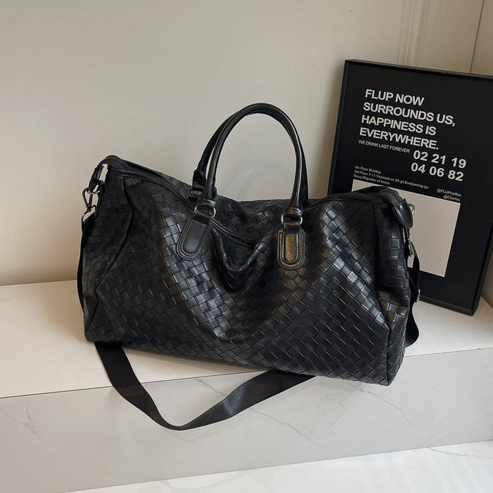 Handcrafted Travel Bag Made of Woven Leather Kalsten
