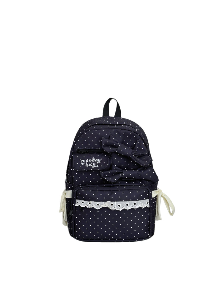 Adorable Polka Dot Bow School Backpack Kalsten