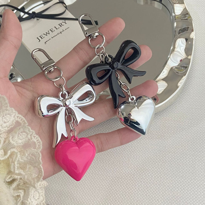 Heart and Bow Charm Keychain Kalsten