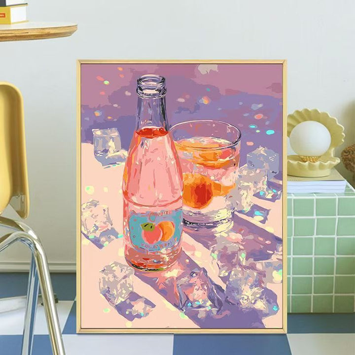 Retro-Inspired Beverage Bottle Canvas Art Kalsten