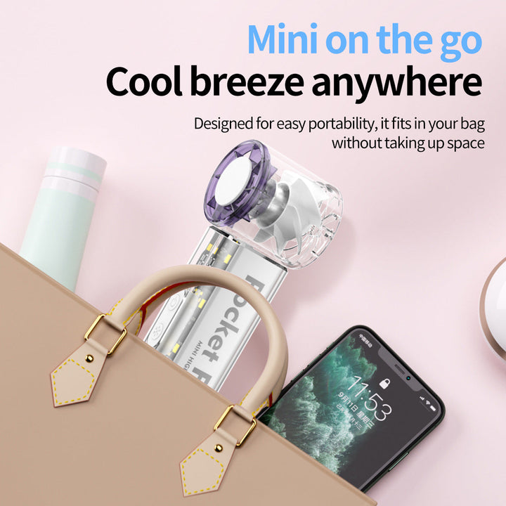 Women Portable High-Speed Mini Fan with LED Display Kalsten