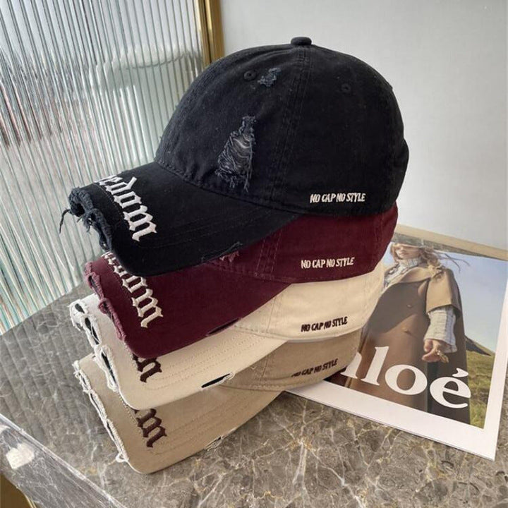 Women's Distressed Freedom Embroidered Baseball Cap Kalsten