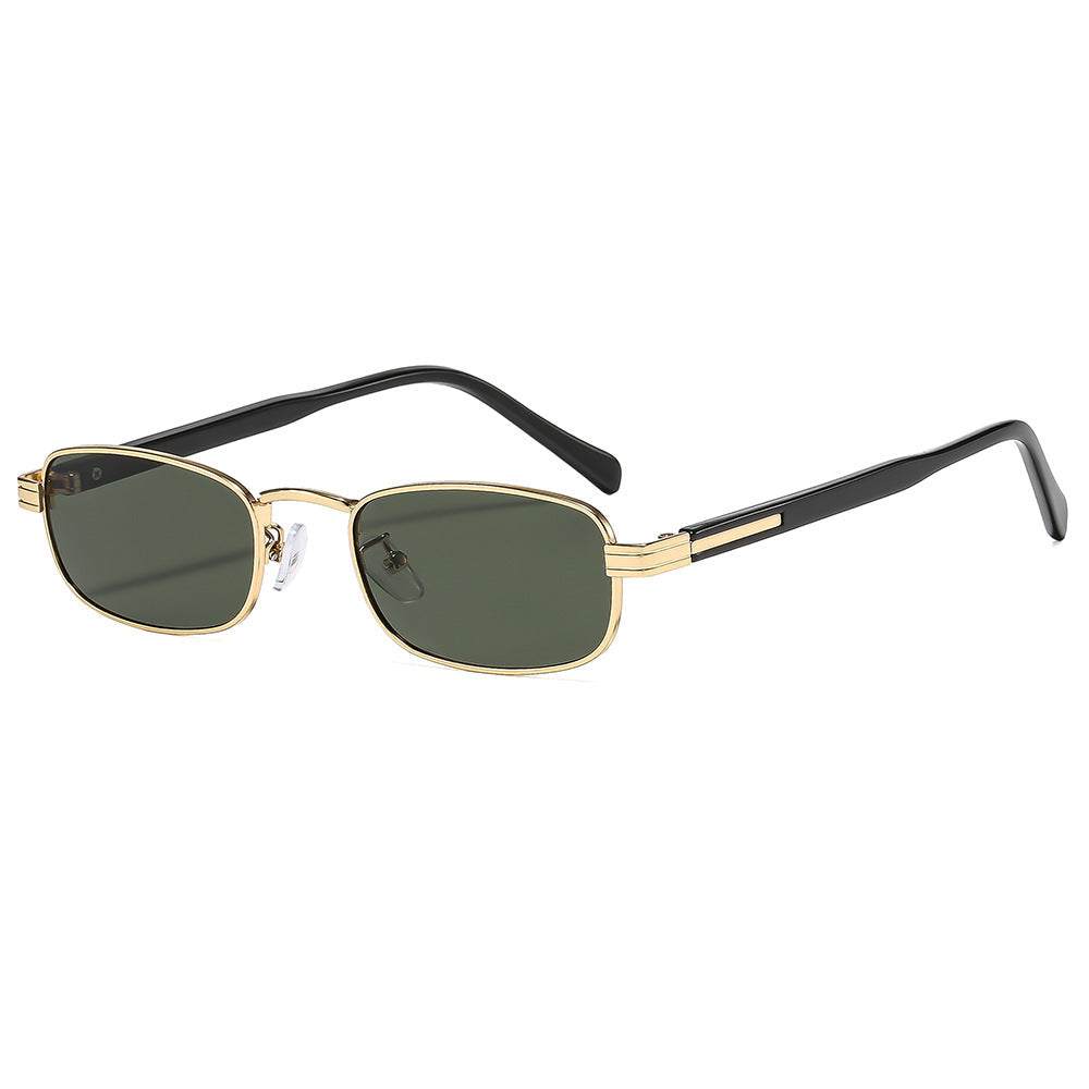 Ladies fashionable sunglasses with stylish metal frame and orange lenses Kalsten