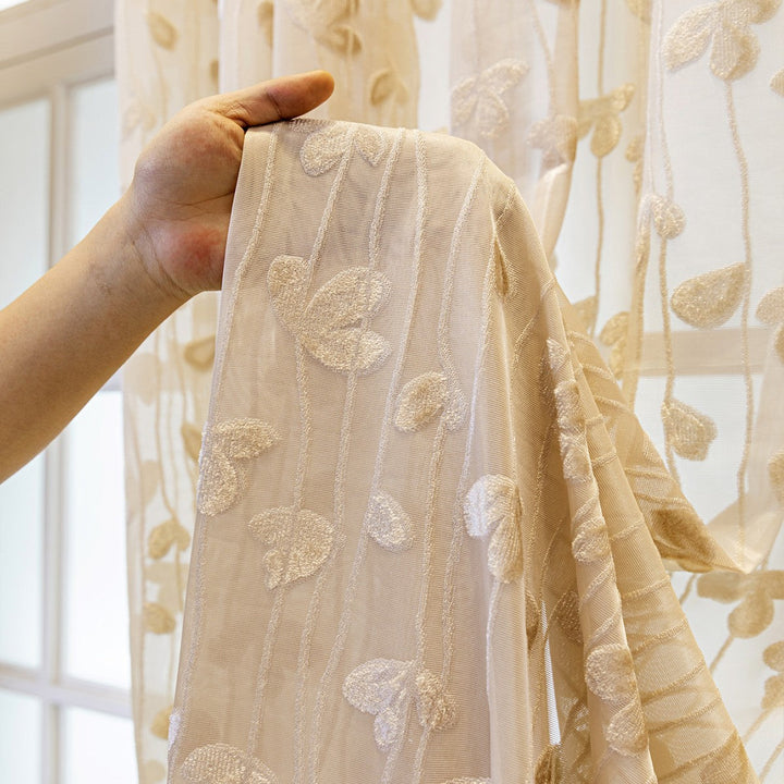 WoEmbroidered Sheer Curtain Panel Kalsten