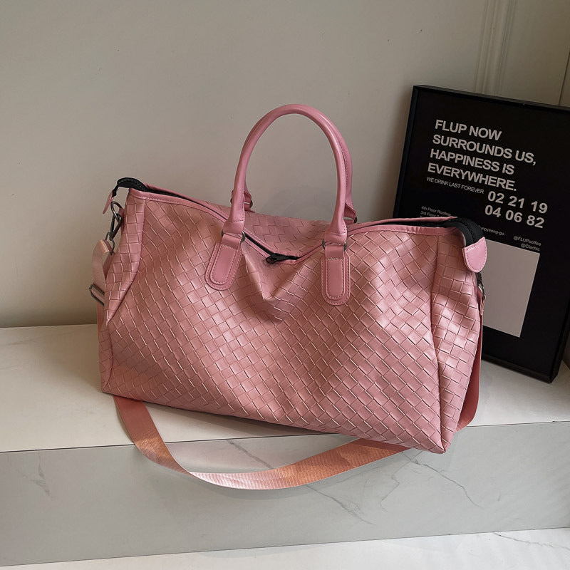 Handcrafted Travel Bag Made of Woven Leather Kalsten