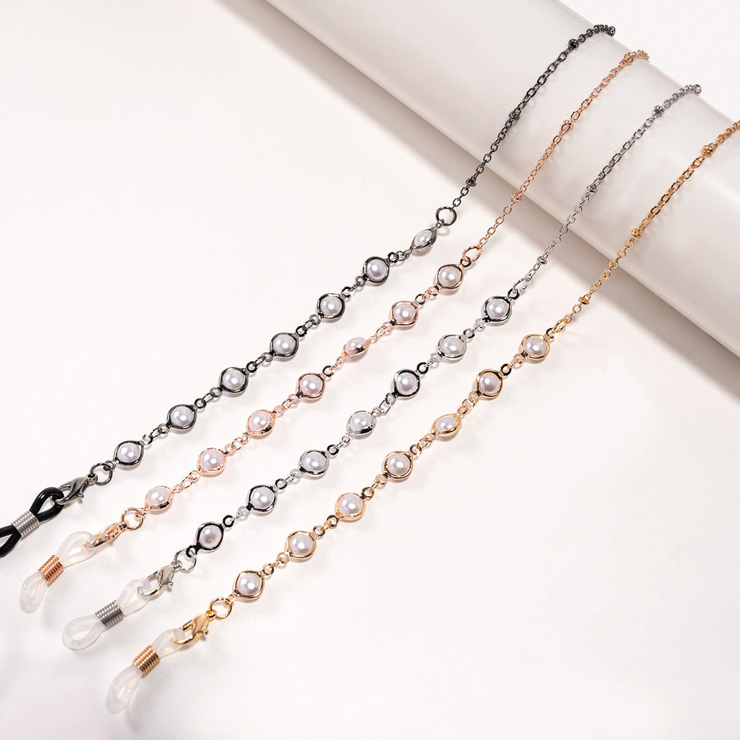 Elegant Pearl-Embellished Glasses Chain Kalsten