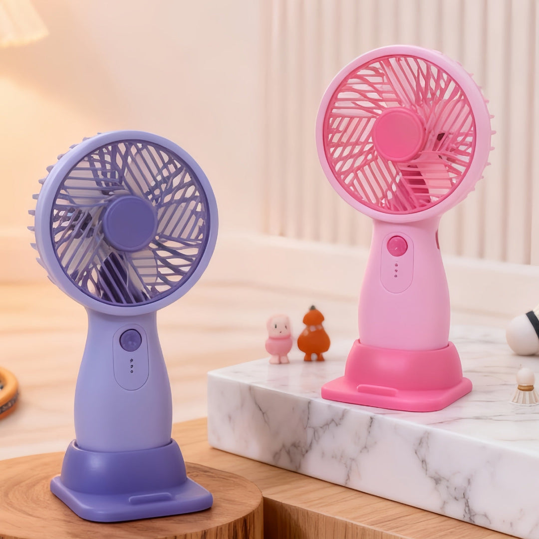 Women's portable USB hand fan with swivel head and variable speed control Kalsten