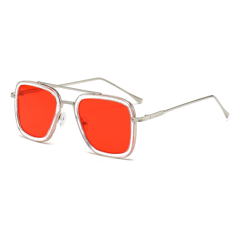 Women's fashionable square sunglasses with glamorous metal frame Kalsten