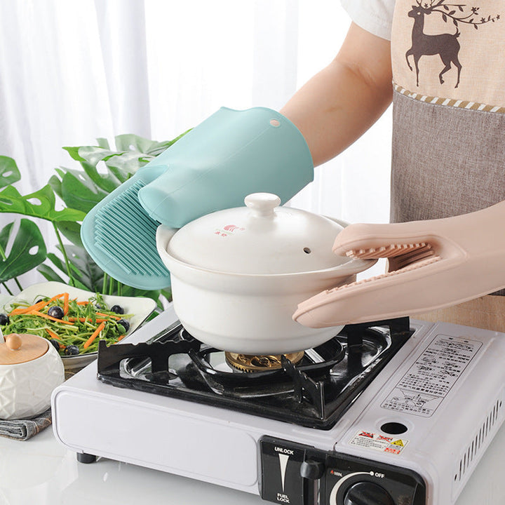Silicone kitchen gloves with integrated cleaning bristles Kalsten