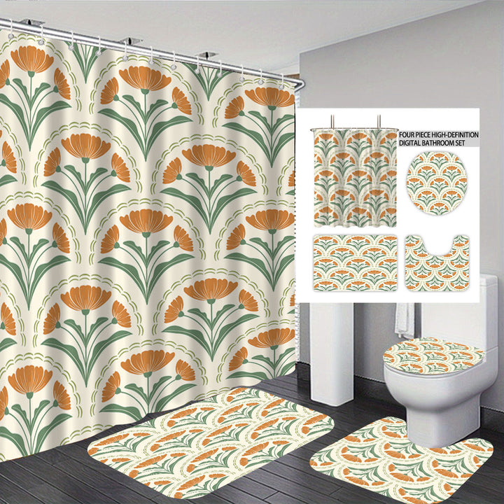 Bohemian-Themed Four-Piece Digital Bathroom Set Kalsten