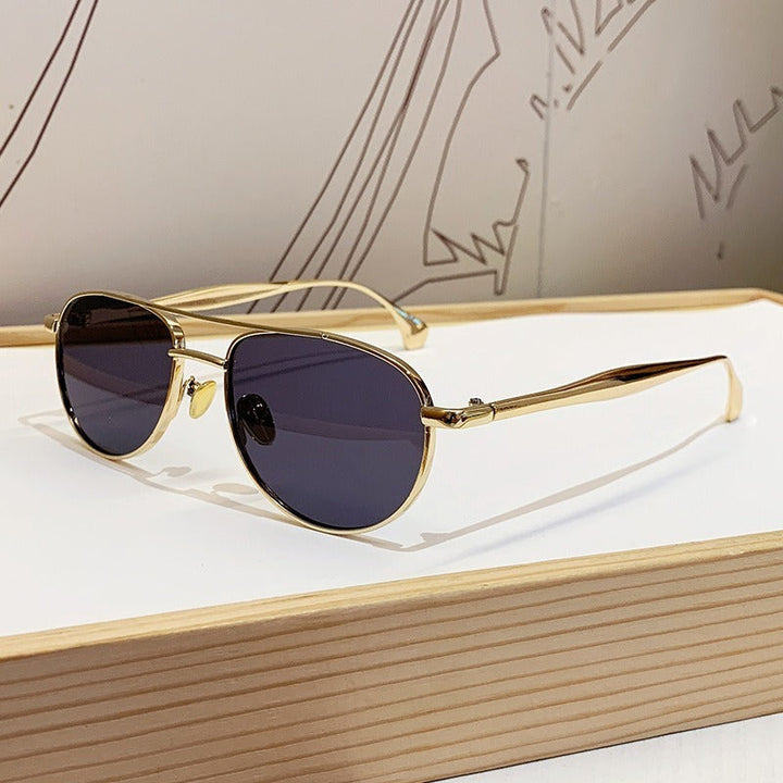 Men's Vintage-Inspired Round Frame Sunglasses Kalsten
