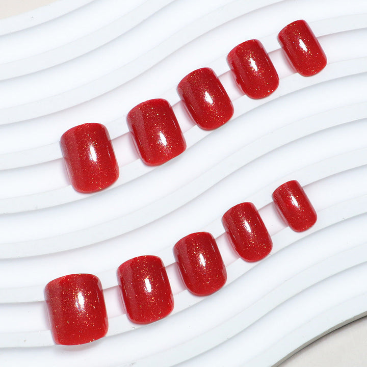Glittery Press-On Toenail Set Kalsten