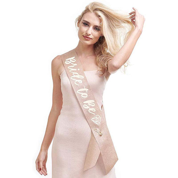 Ladies Glittering Bride Sash Kalsten