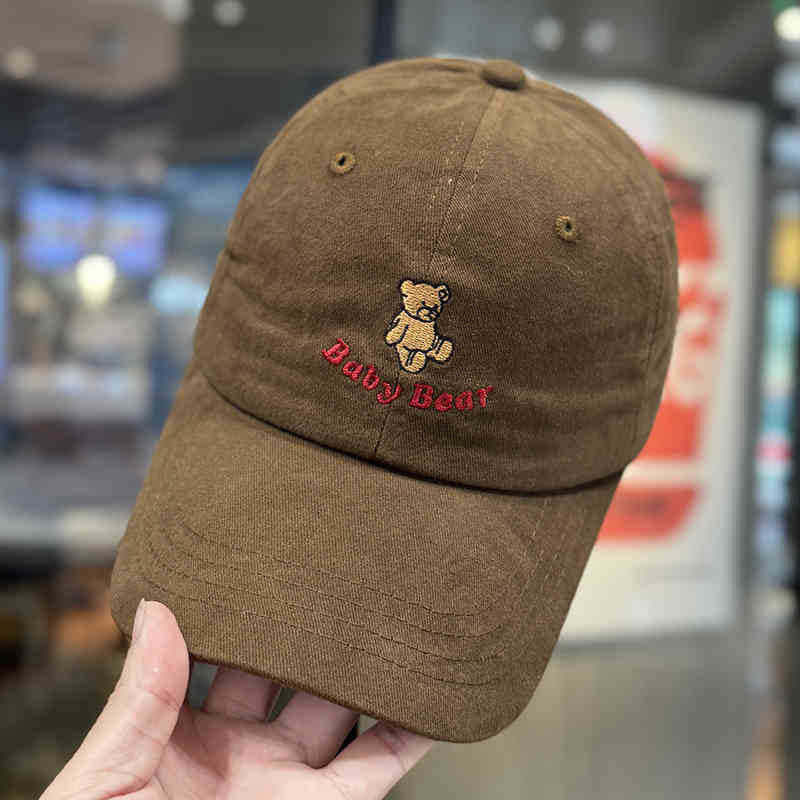 Women's Cute Embroidered Bear Cap Kalsten