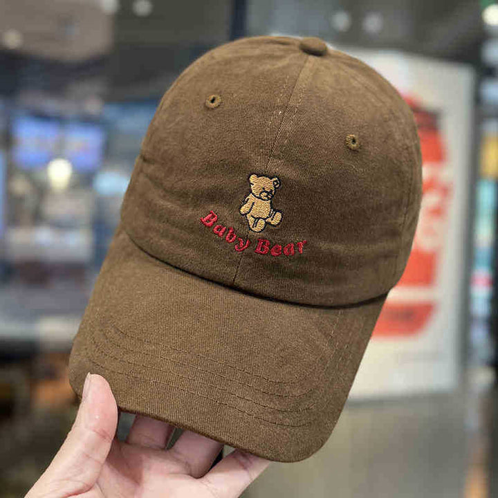Women's Cute Embroidered Bear Cap Kalsten