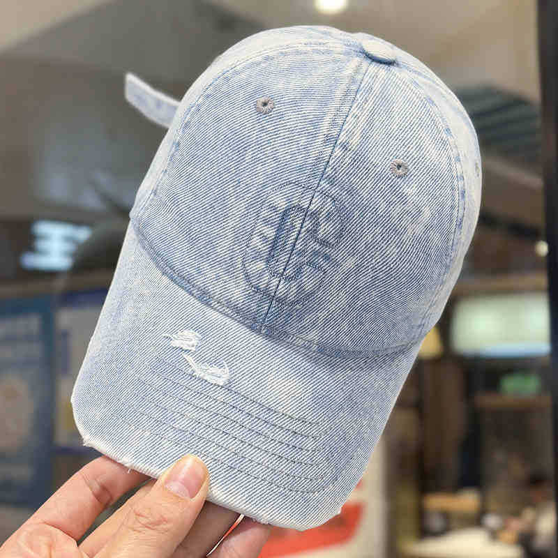 Men's Distressed Denim Baseball Cap Kalsten 1784188308