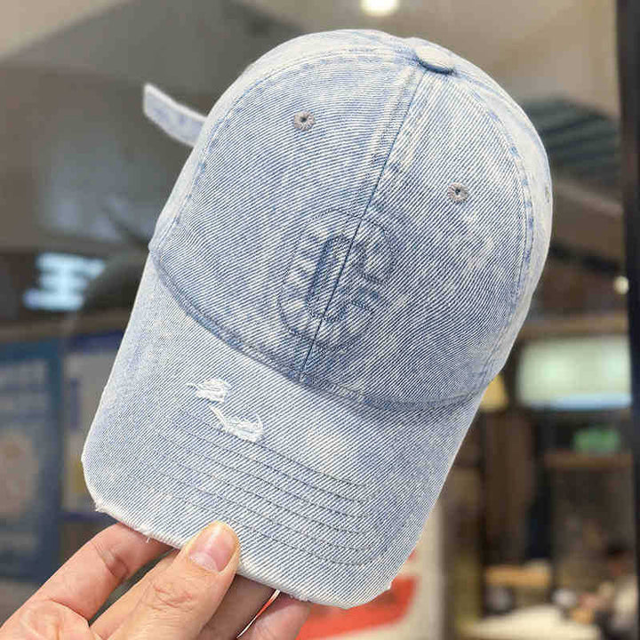 Men's Distressed Denim Baseball Cap Kalsten 1784188308