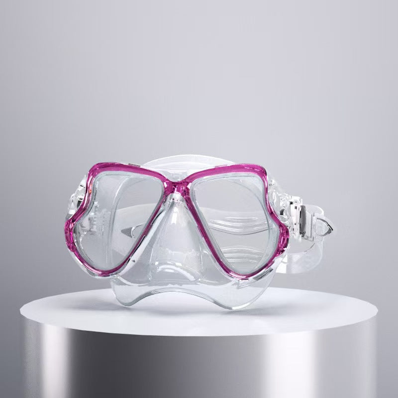 Diving mask with ergonomic design and a flexible snorkel Kalsten