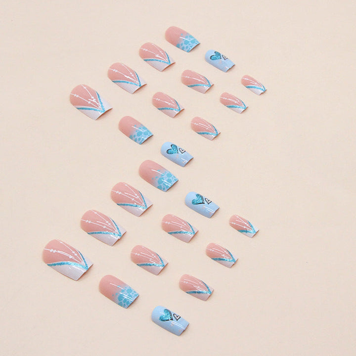 Heart-Inspired Press-On Nail Art Set Kalsten