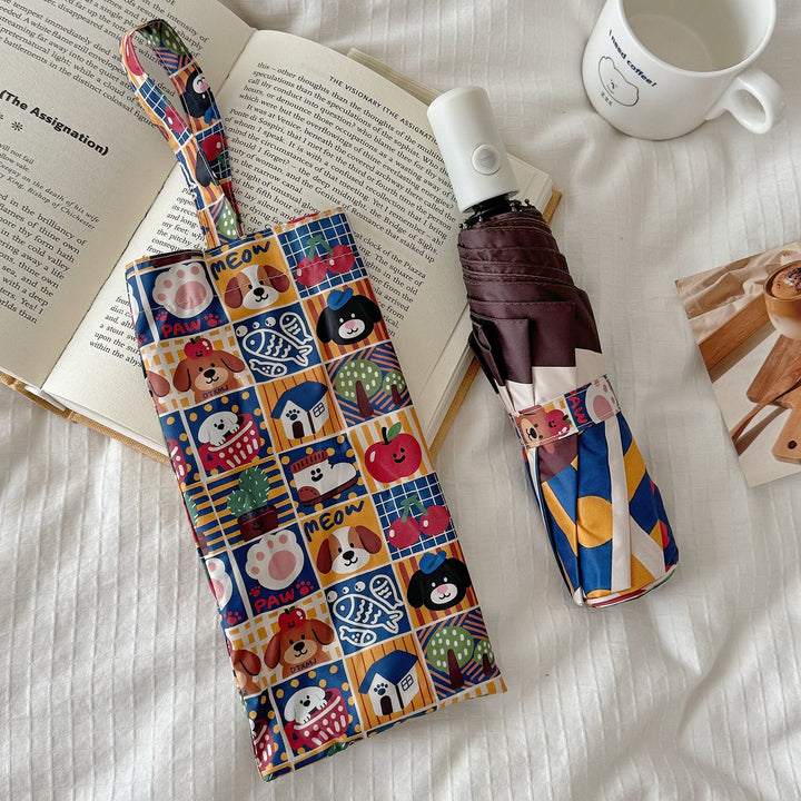 Ladies Foldable Umbrella with Playful Animal Designs Kalsten
