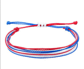 Unisex braided bracelet set made of cotton cords with adjustable sliding knots and star pendant Kalsten