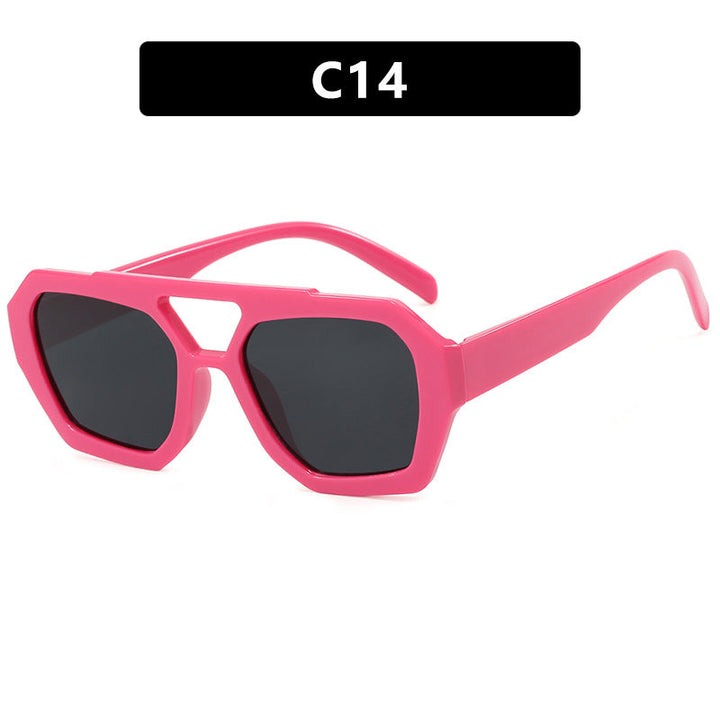 Women's geometric sunglasses made of durable plastic with polarized lenses Kalsten