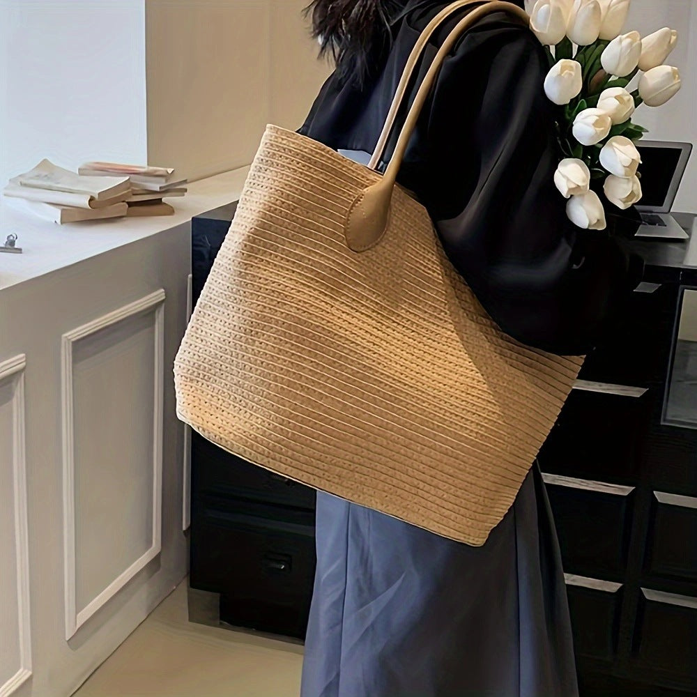 Handbag Made of Textured Natural Material Kalsten