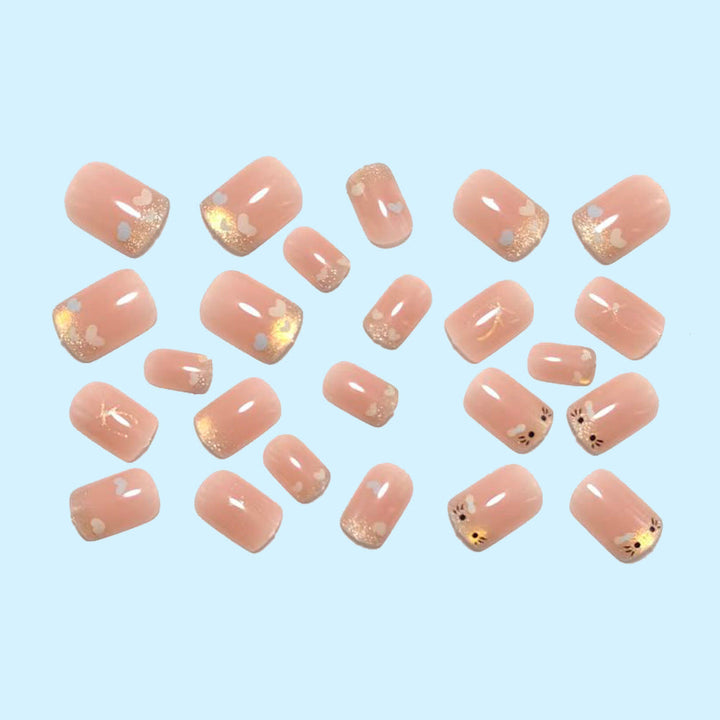 Artificial nails with luxurious glitter details Kalsten