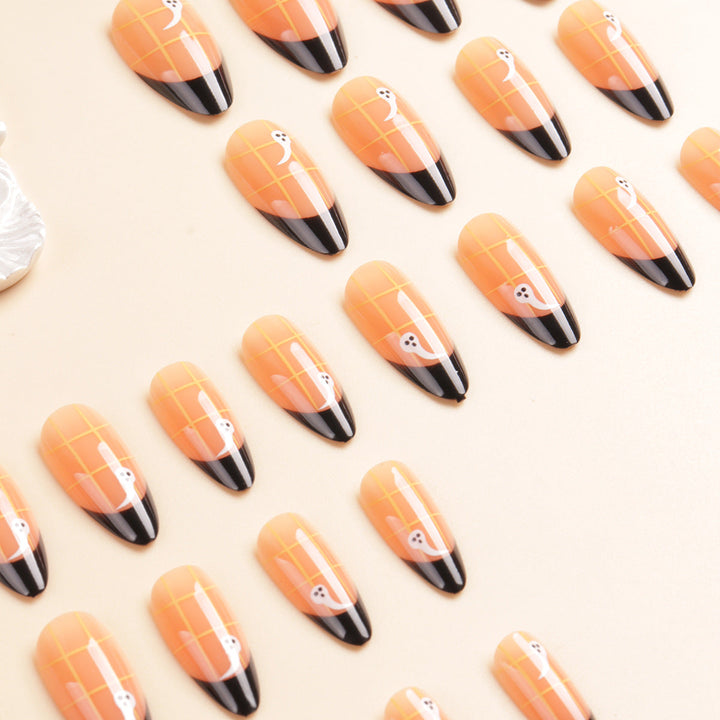 Artistic Ghost-Themed Press-On Nail Tips Kalsten