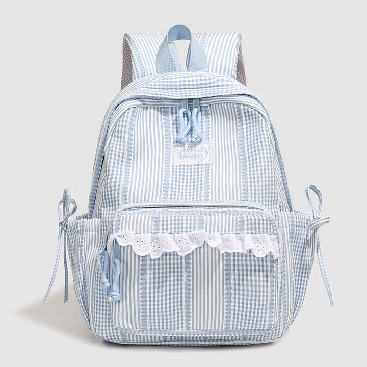 Casual Lace-Trimmed School Backpack