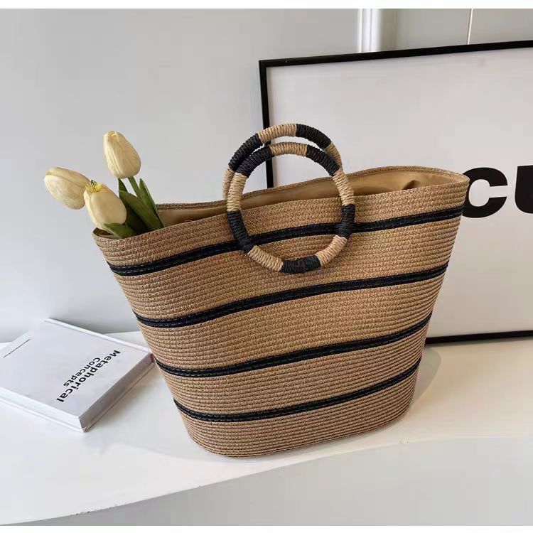 Elegant and Structured Basket Bag with Round Handles Kalsten
