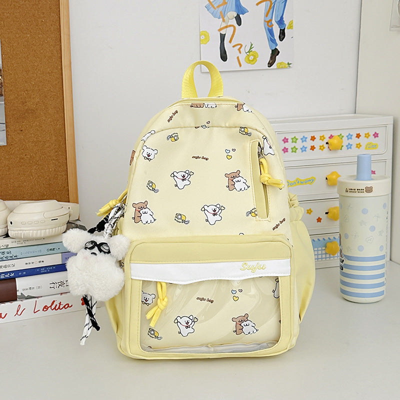 Cute Cartoon-Themed Multi-Pocket School Backpack