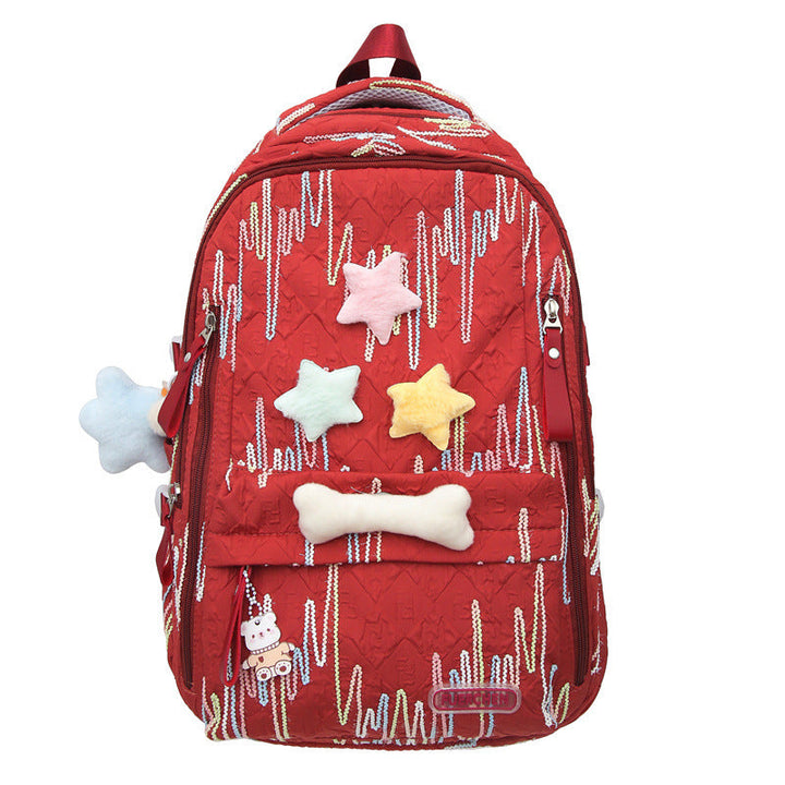 Playful Character Embellished Backpack Kalsten